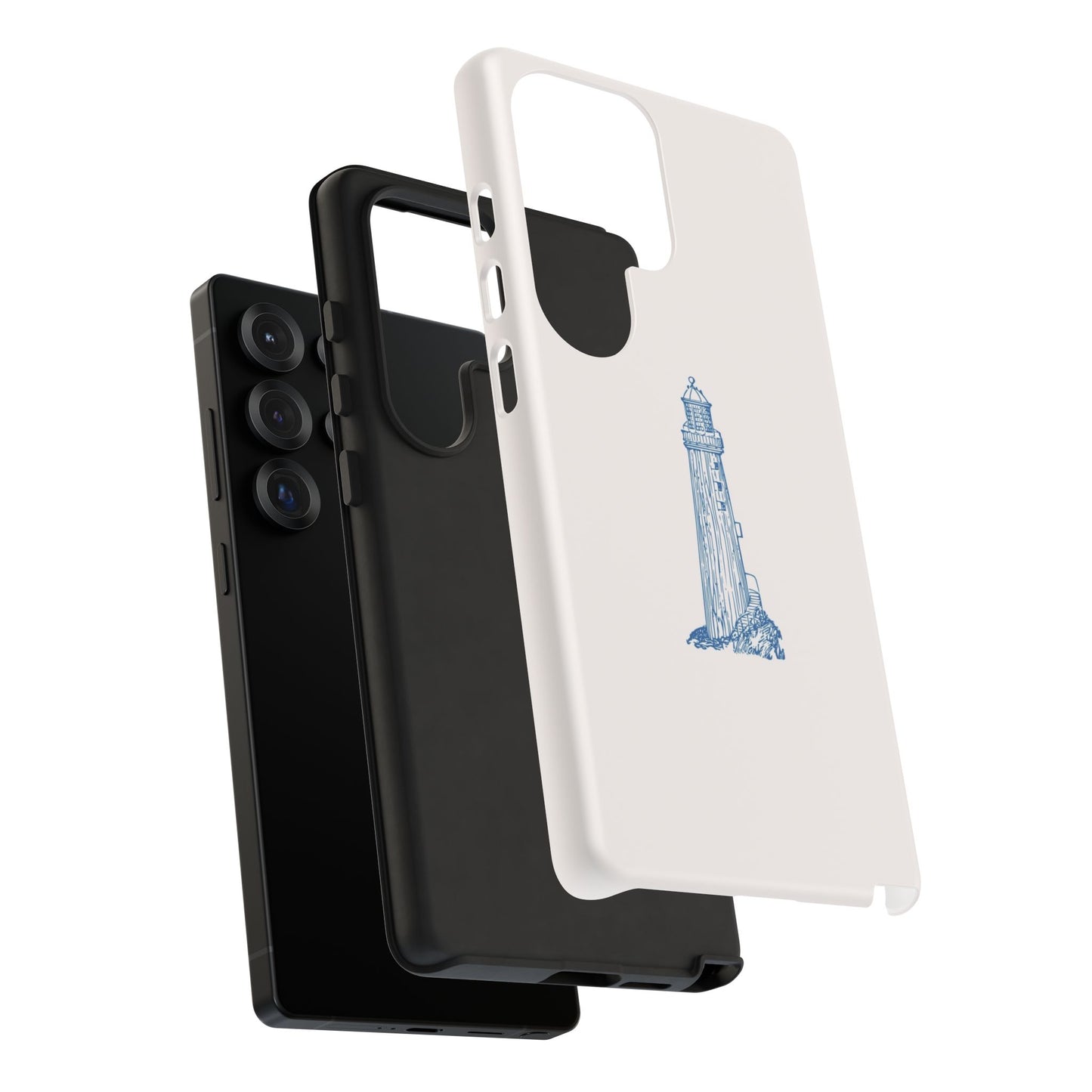 Coastal Lighthouse Phone Case - Tough iPhone & Samsung Cover, Beach Lover Gift, Nautical Decor, Unique Case for Ocean Enthusiasts