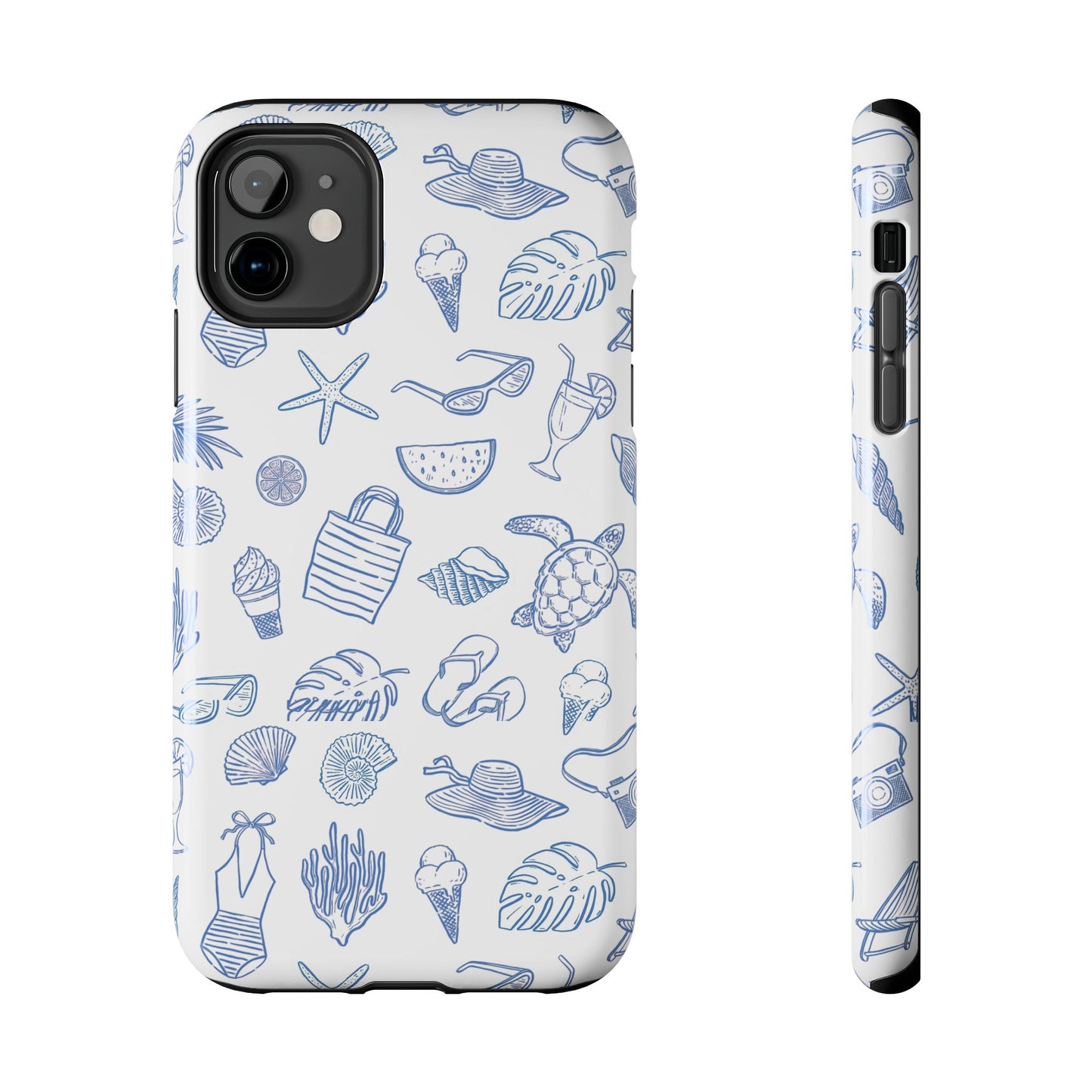 Beach Blue & White Tough Phone Case — Cute Summer Protective Phone Case