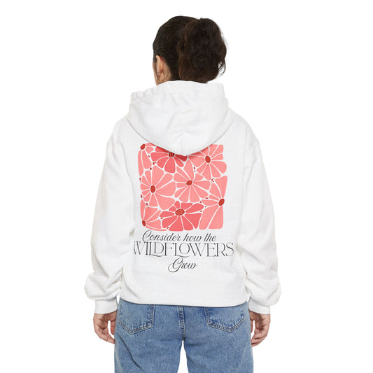 Luke 12:27 Hoodie, Christian Religious Sweatshirt, Inspirational Luke 12:27 Flower Design, Men Women Pullover, Religious Gift, Scripture