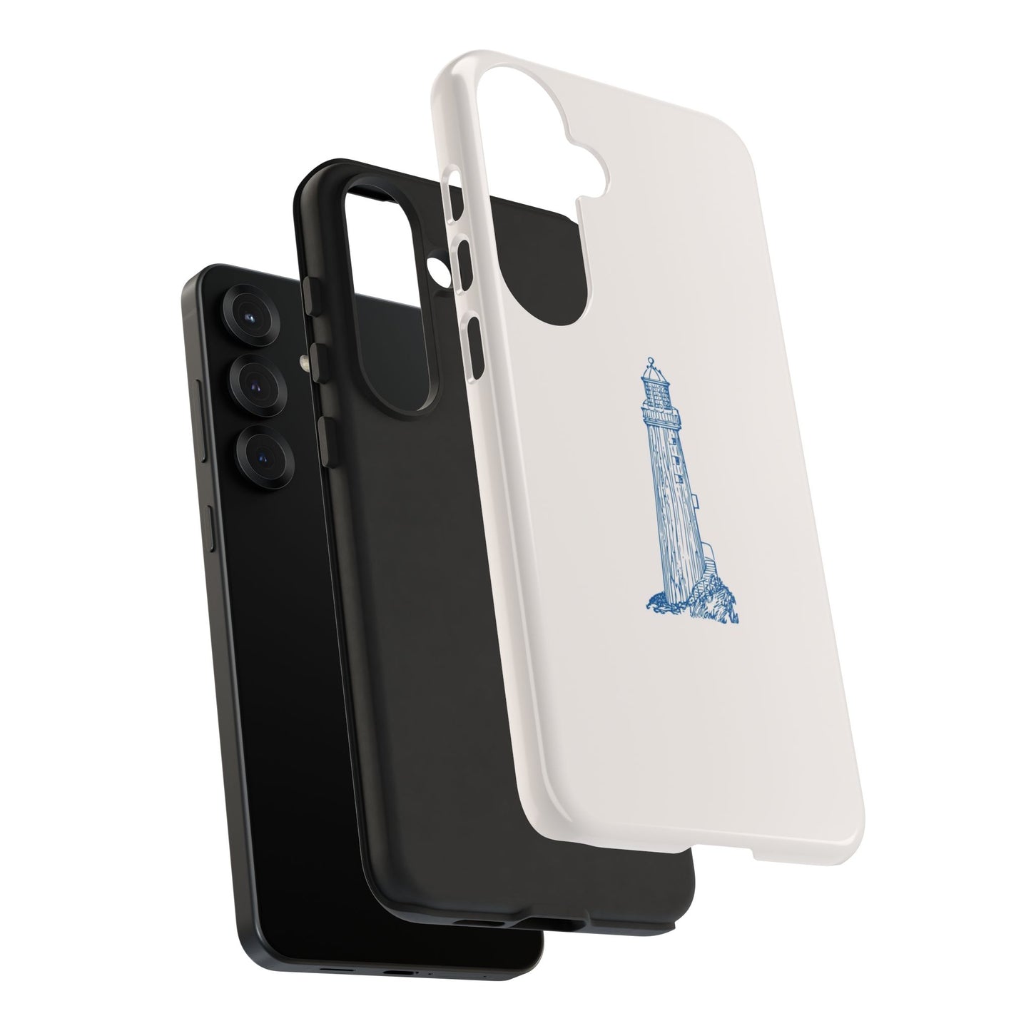 Coastal Lighthouse Phone Case - Tough iPhone & Samsung Cover, Beach Lover Gift, Nautical Decor, Unique Case for Ocean Enthusiasts