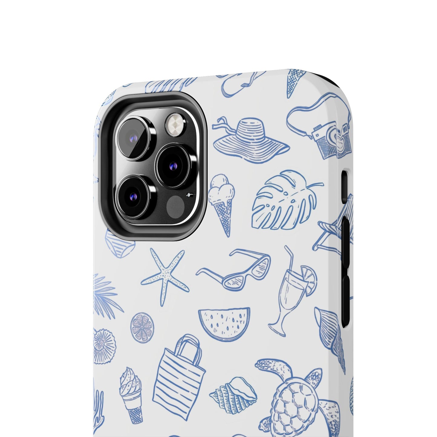 Beach Blue & White Tough Phone Case — Cute Summer Protective Phone Case