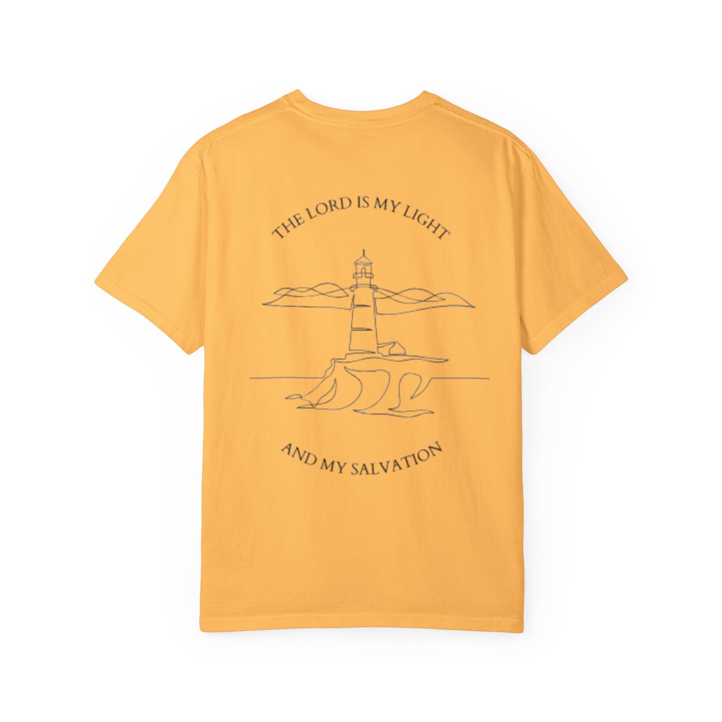 Lighthouse T-shirt, Oversized Tee, Cute Summer Top, Unisex Garment-Dyed Shirt, Coastal Graphic Tee