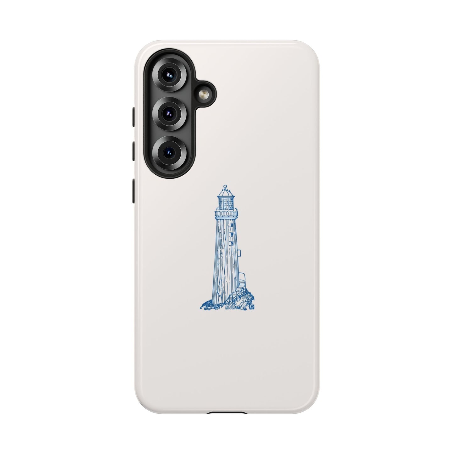 Coastal Lighthouse Phone Case - Tough iPhone & Samsung Cover, Beach Lover Gift, Nautical Decor, Unique Case for Ocean Enthusiasts
