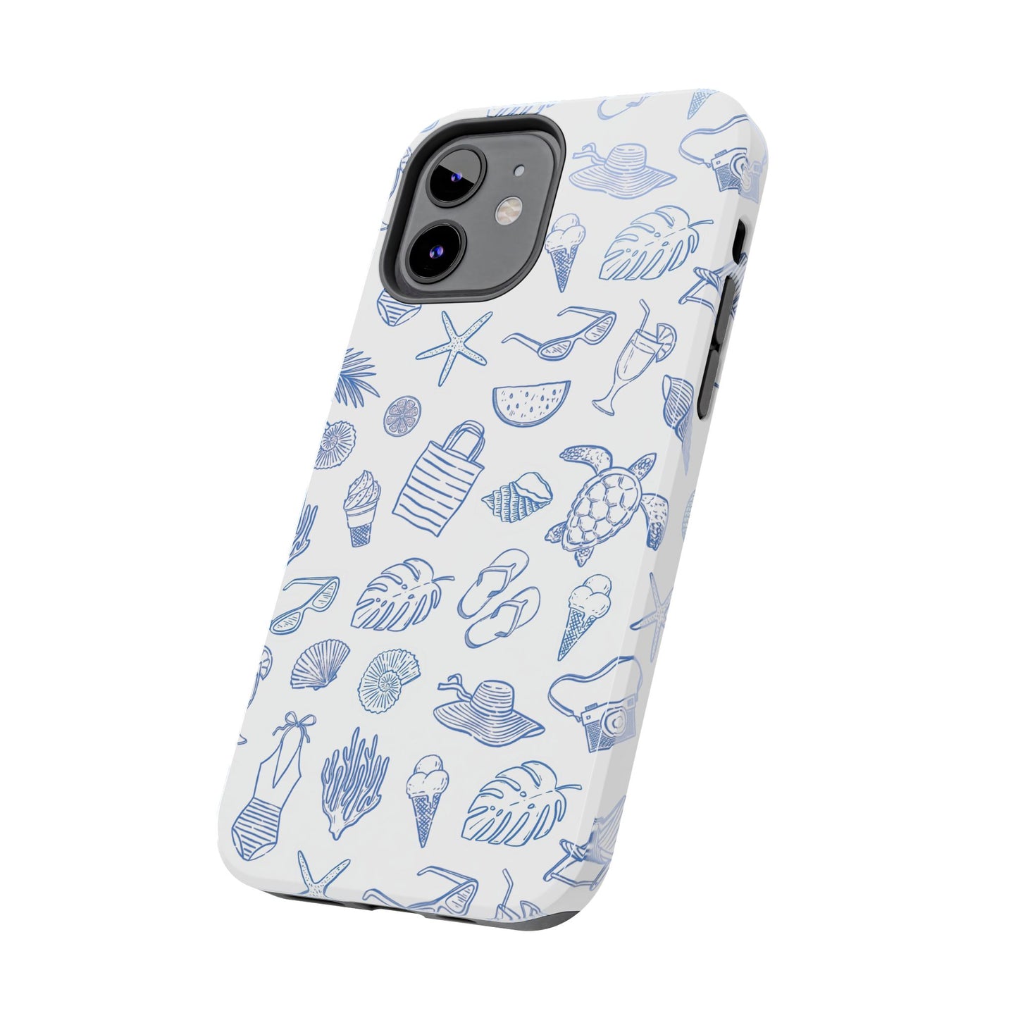 Beach Blue & White Tough Phone Case — Cute Summer Protective Phone Case