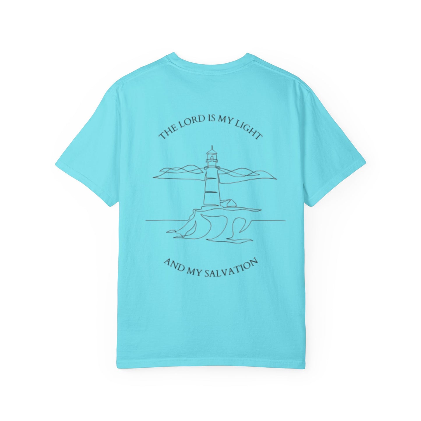 Lighthouse T-shirt, Oversized Tee, Cute Summer Top, Unisex Garment-Dyed Shirt, Coastal Graphic Tee