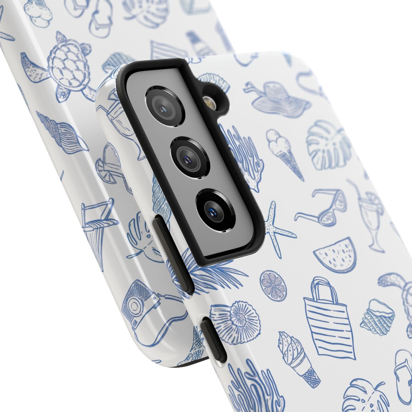 Beach Blue & White Tough Phone Case — Cute Summer Protective Phone Case