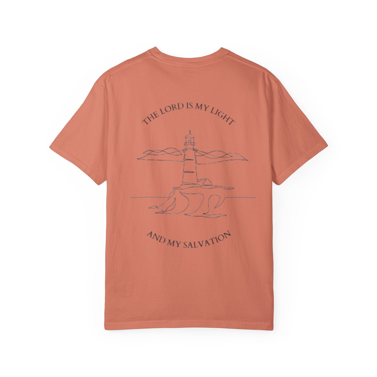 Lighthouse T-shirt, Oversized Tee, Cute Summer Top, Unisex Garment-Dyed Shirt, Coastal Graphic Tee