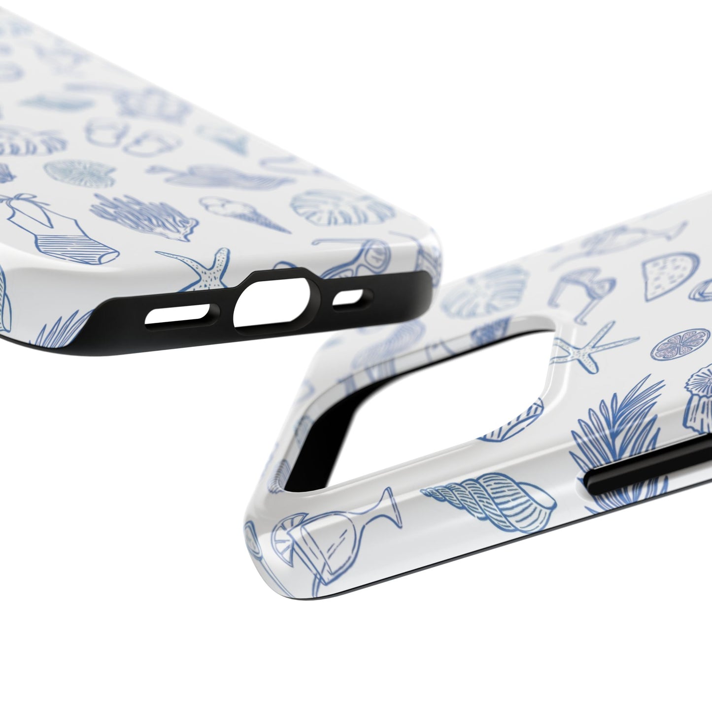 Beach Blue & White Tough Phone Case — Cute Summer Protective Phone Case