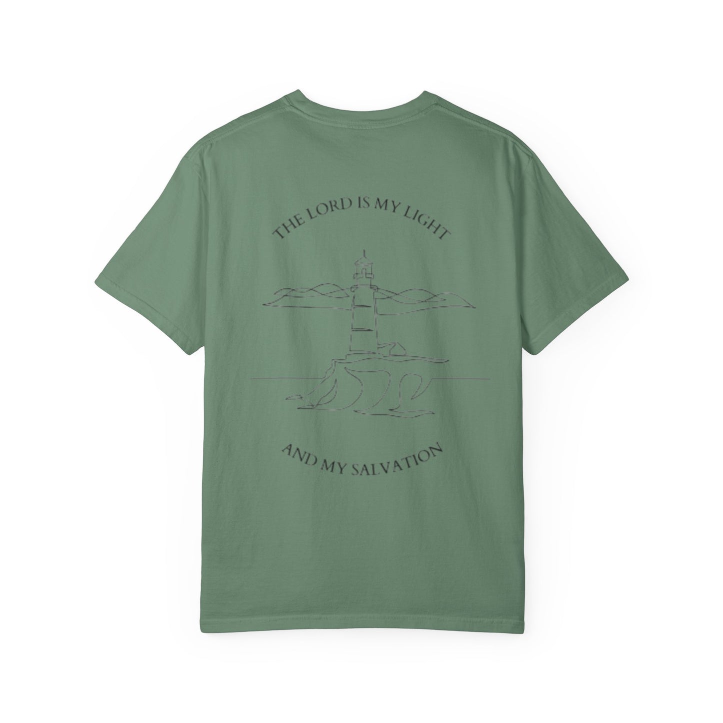 Lighthouse T-shirt, Oversized Tee, Cute Summer Top, Unisex Garment-Dyed Shirt, Coastal Graphic Tee