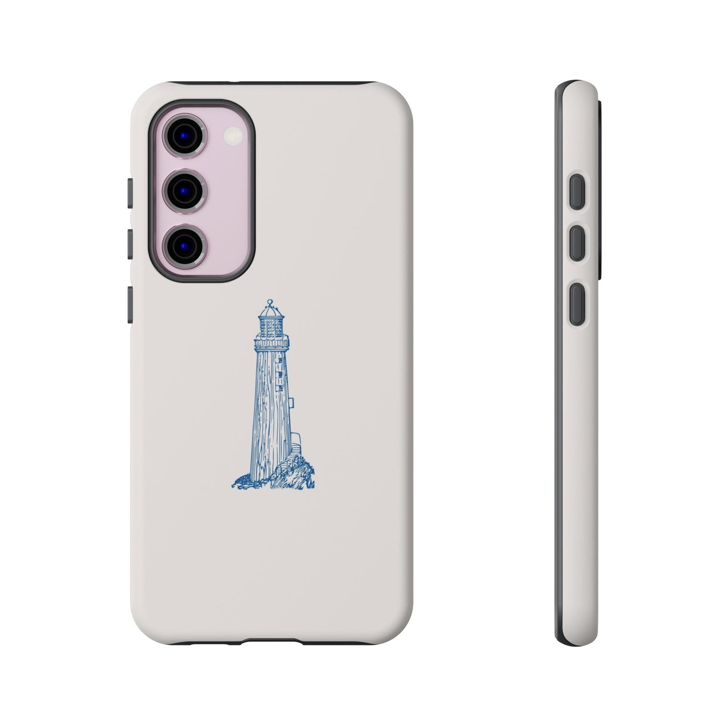 Coastal Lighthouse Phone Case - Tough iPhone & Samsung Cover, Beach Lover Gift, Nautical Decor, Unique Case for Ocean Enthusiasts