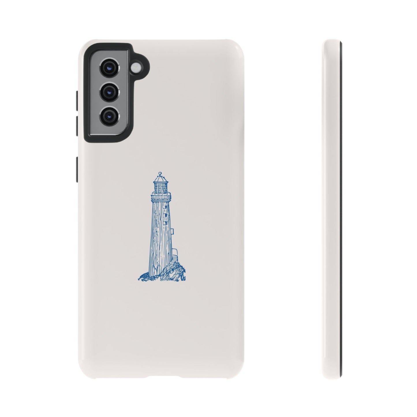 Coastal Lighthouse Phone Case - Tough iPhone & Samsung Cover, Beach Lover Gift, Nautical Decor, Unique Case for Ocean Enthusiasts