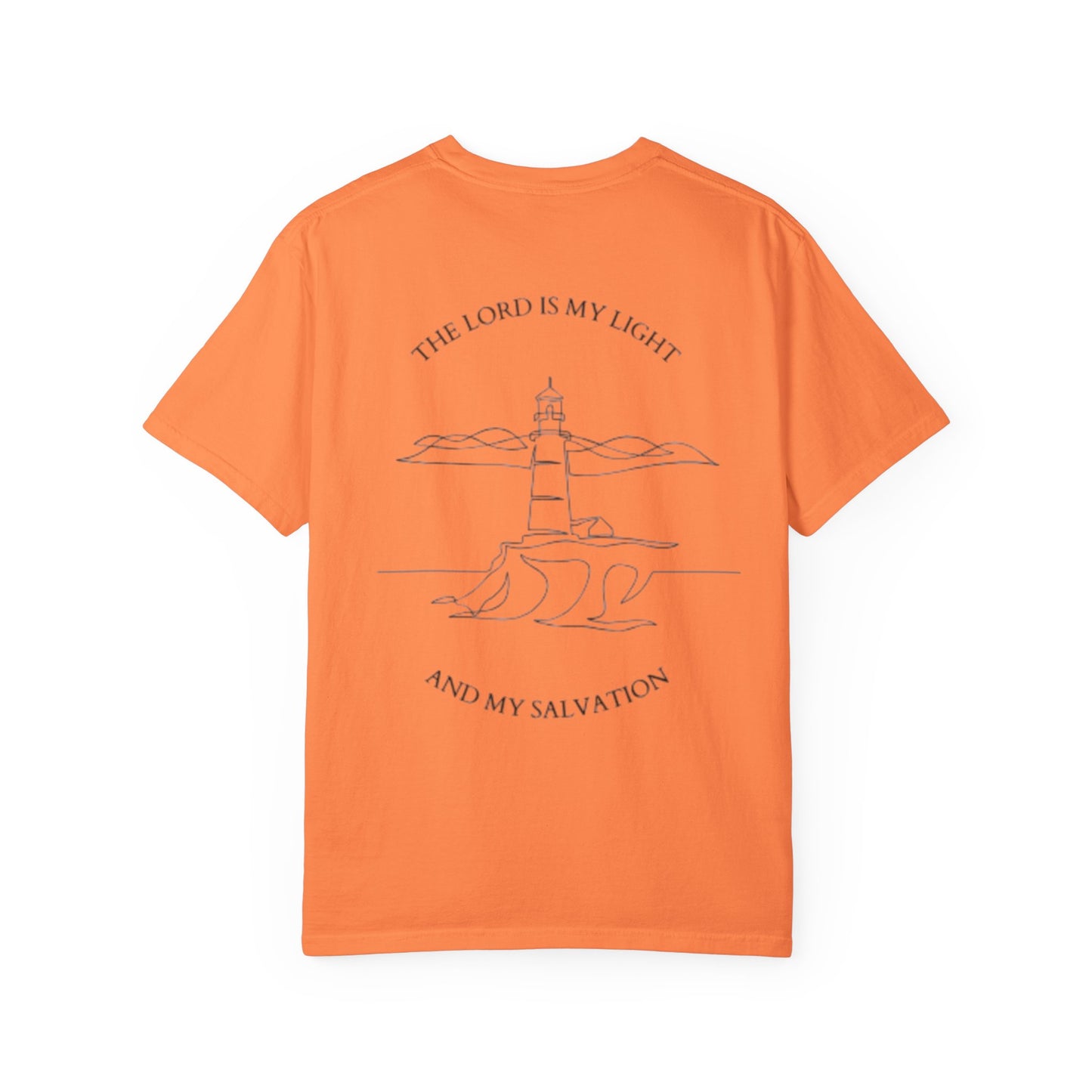 Lighthouse T-shirt, Oversized Tee, Cute Summer Top, Unisex Garment-Dyed Shirt, Coastal Graphic Tee