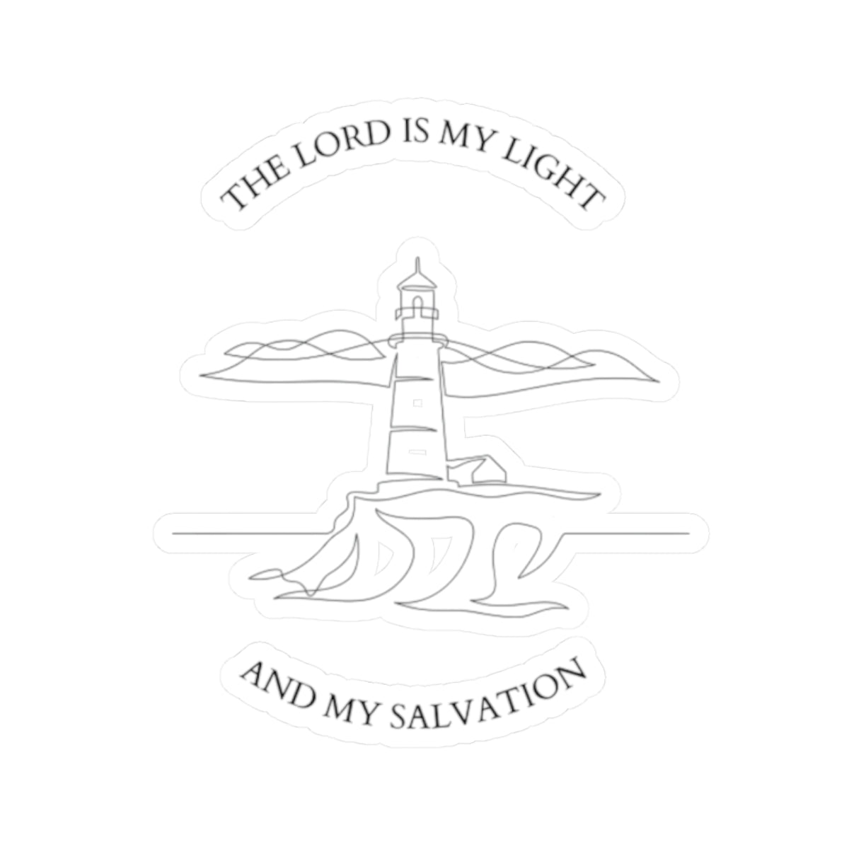 Lighthouse Faith Stickers, Inspirational Quotes Decals, Personalized Gift for Church, Laptop Decor, Christian Home Decor