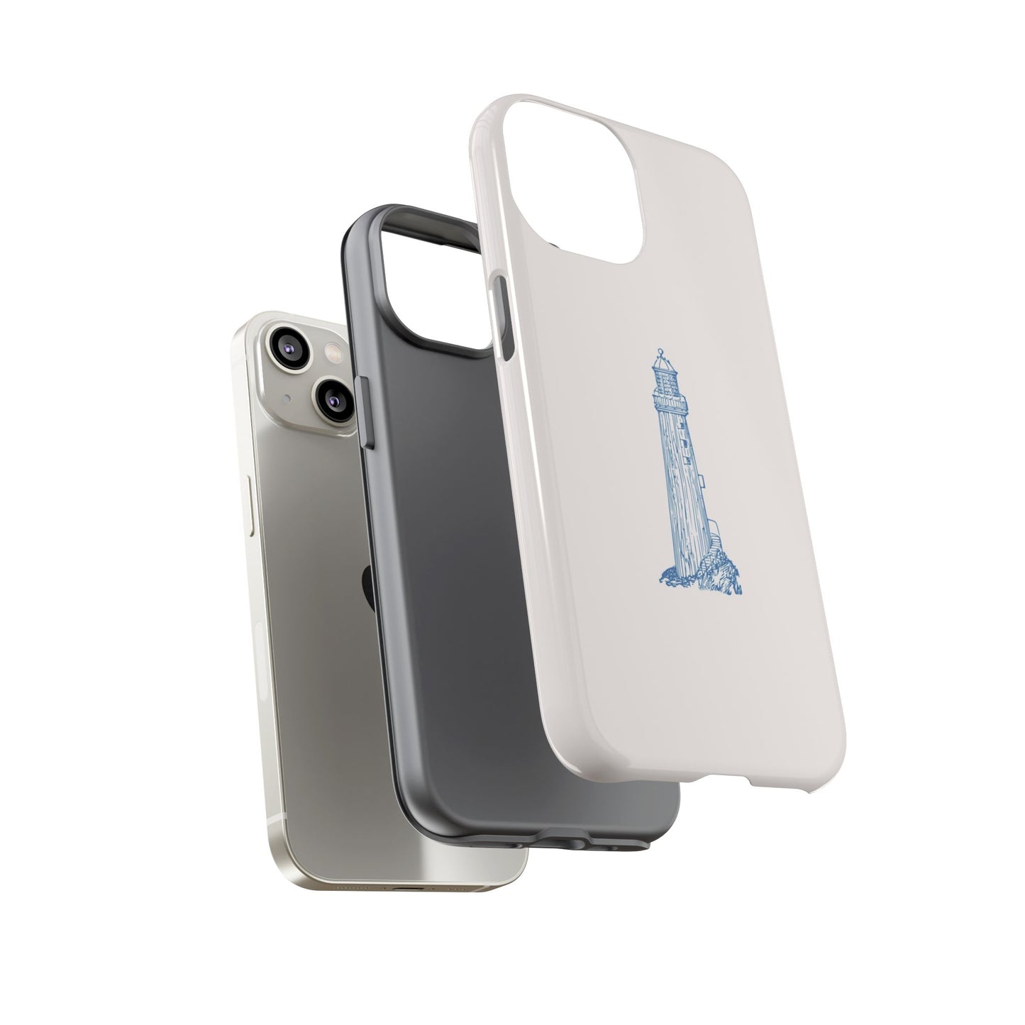Coastal Lighthouse Phone Case - Tough iPhone & Samsung Cover, Beach Lover Gift, Nautical Decor, Unique Case for Ocean Enthusiasts