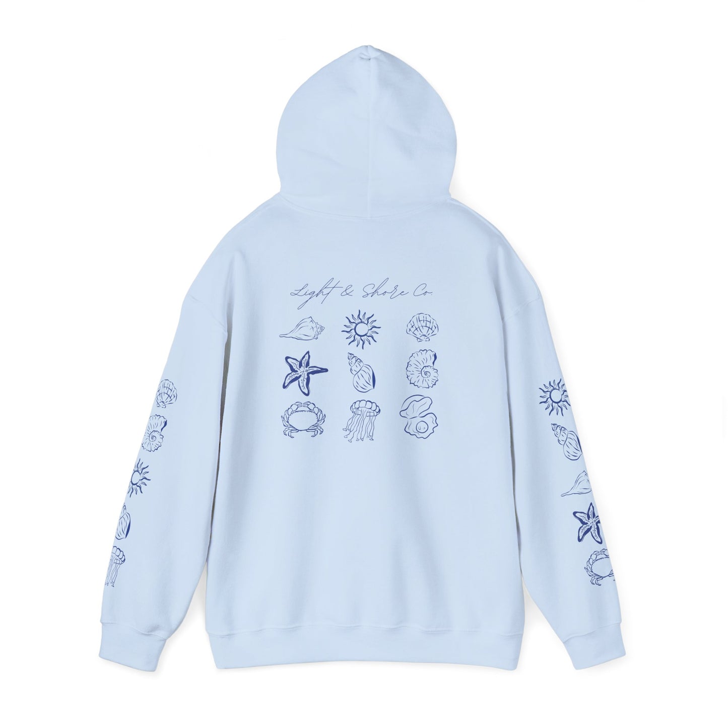 Coastal Vibes Hoodie - Unisex Heavy Blend Sweatshirt, Beach Style, Nature Lover Gift, Casual Wear, Summer Essentials, Surfer Fashion