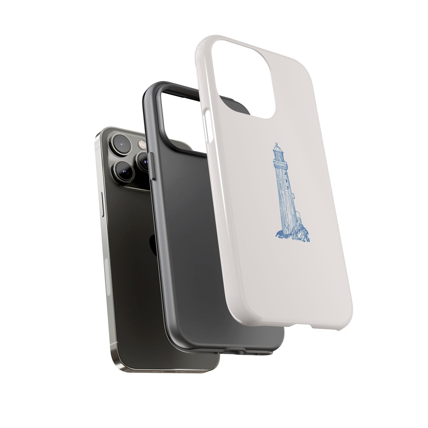 Coastal Lighthouse Phone Case - Tough iPhone & Samsung Cover, Beach Lover Gift, Nautical Decor, Unique Case for Ocean Enthusiasts