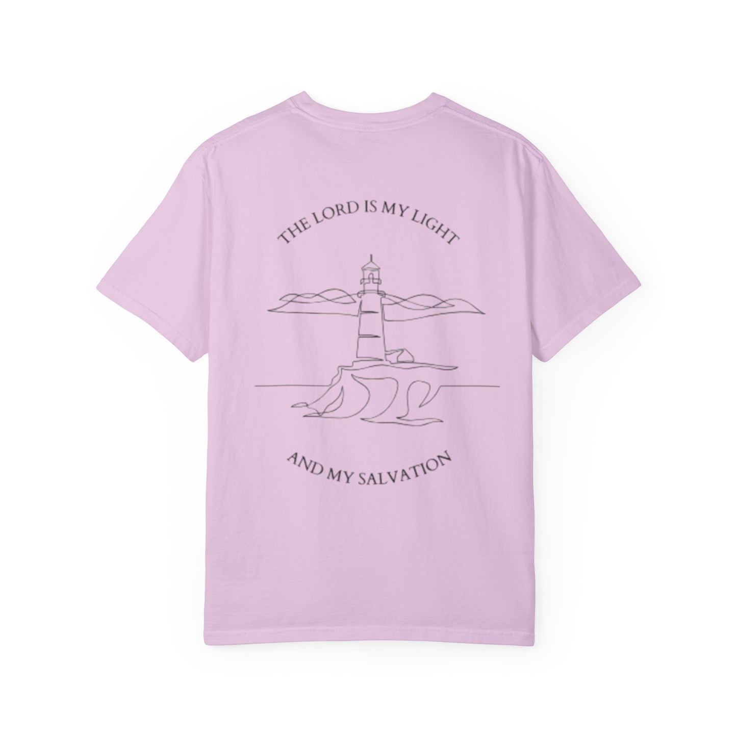 Lighthouse T-shirt, Oversized Tee, Cute Summer Top, Unisex Garment-Dyed Shirt, Coastal Graphic Tee