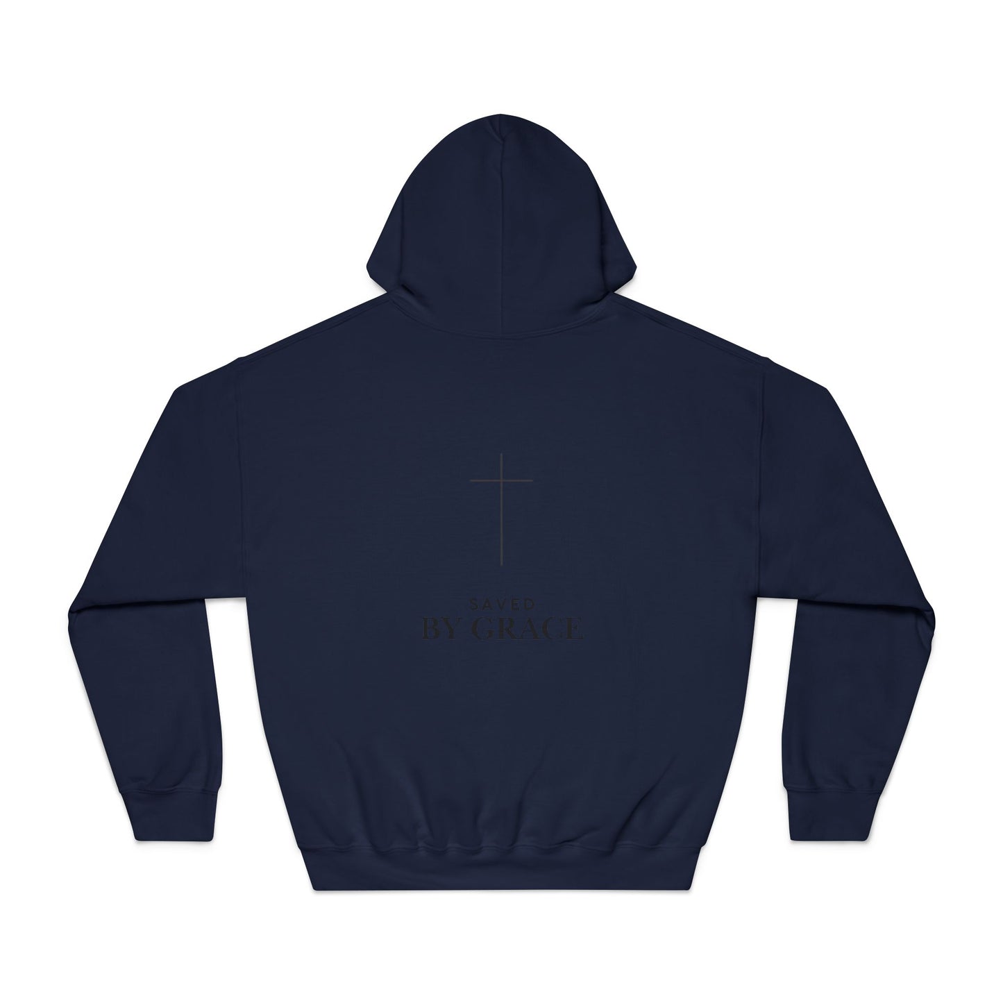 Saved by Grace Hoodie - Minimal Christian Cross Sweatshirt