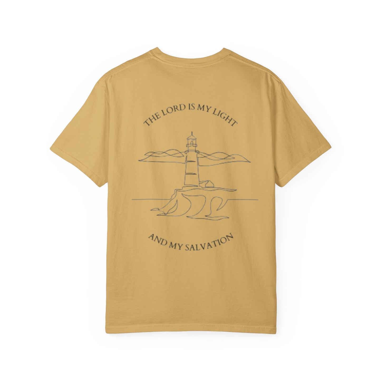 Lighthouse T-shirt, Oversized Tee, Cute Summer Top, Unisex Garment-Dyed Shirt, Coastal Graphic Tee
