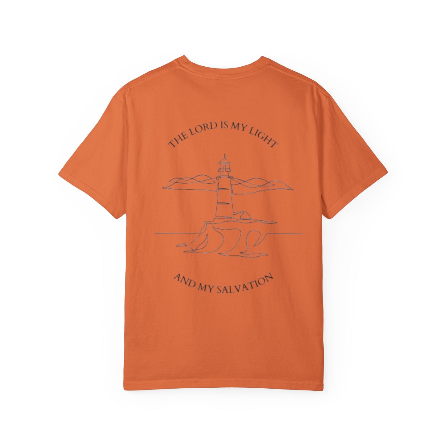 Lighthouse T-shirt, Oversized Tee, Cute Summer Top, Unisex Garment-Dyed Shirt, Coastal Graphic Tee