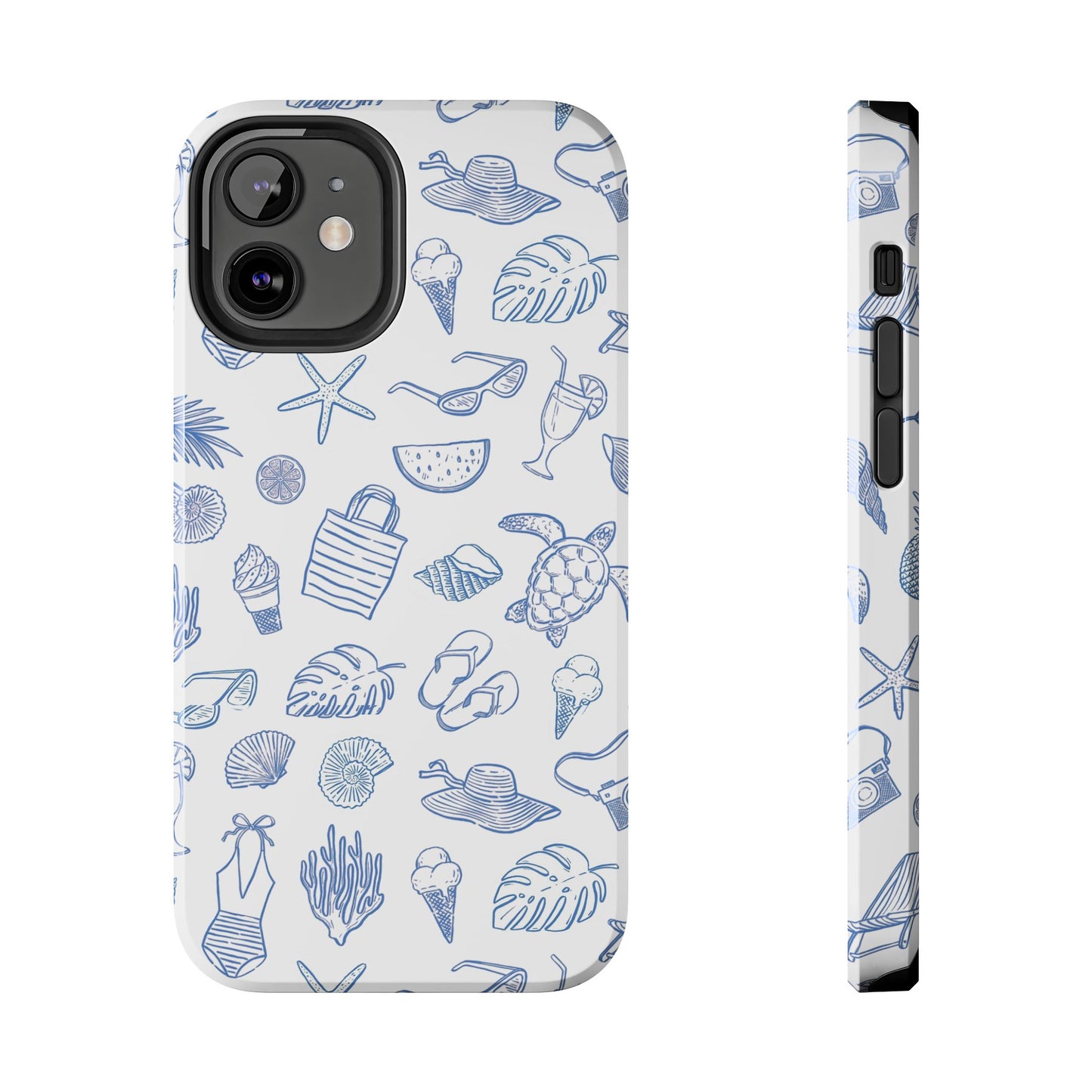 Beach Blue & White Tough Phone Case — Cute Summer Protective Phone Case