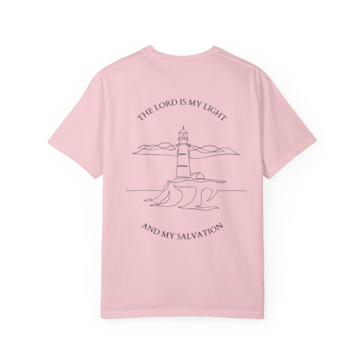 Lighthouse T-shirt, Oversized Tee, Cute Summer Top, Unisex Garment-Dyed Shirt, Coastal Graphic Tee