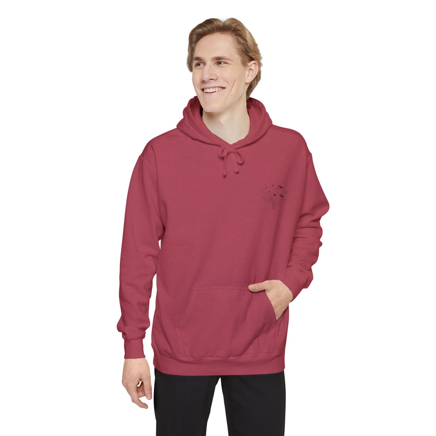 Floral Ephesians 4:32- Hoodie — "Be Kind and Compassionate" Comfort Colors Garment-Dyed Sweatshirt