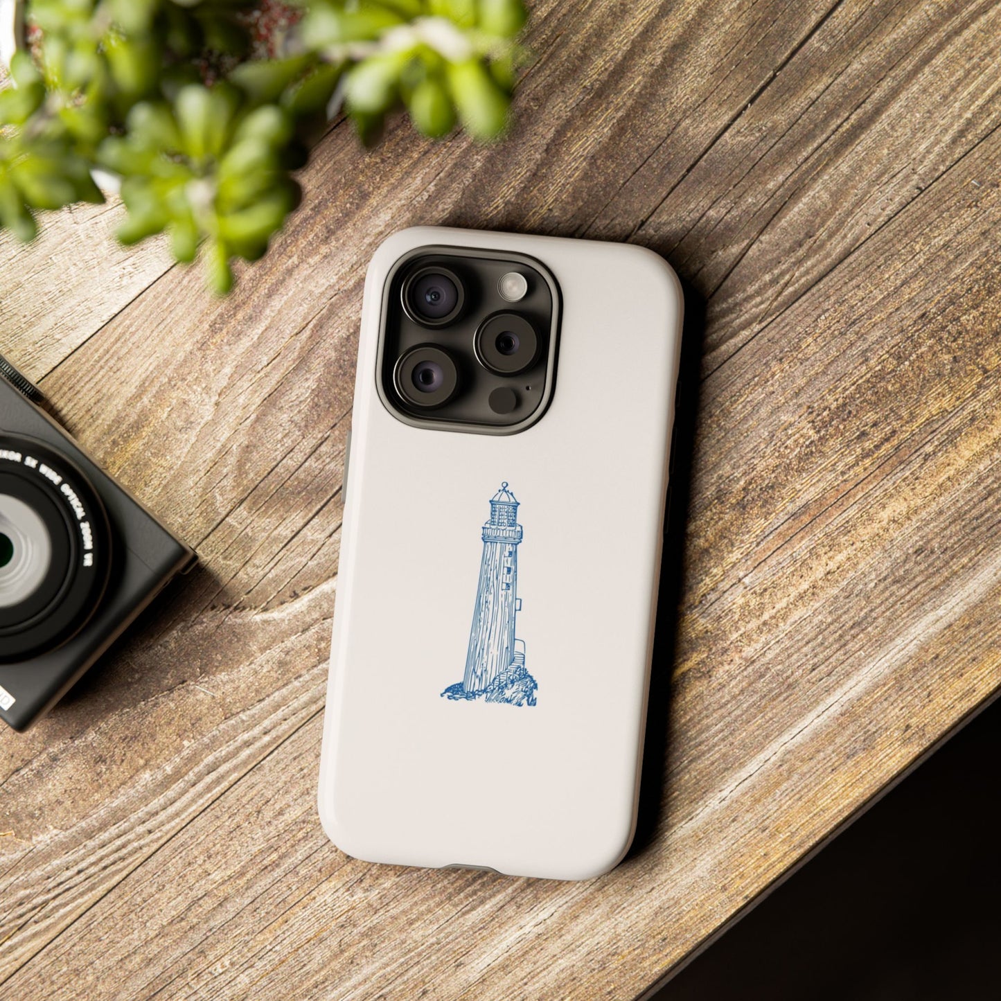 Coastal Lighthouse Phone Case - Tough iPhone & Samsung Cover, Beach Lover Gift, Nautical Decor, Unique Case for Ocean Enthusiasts