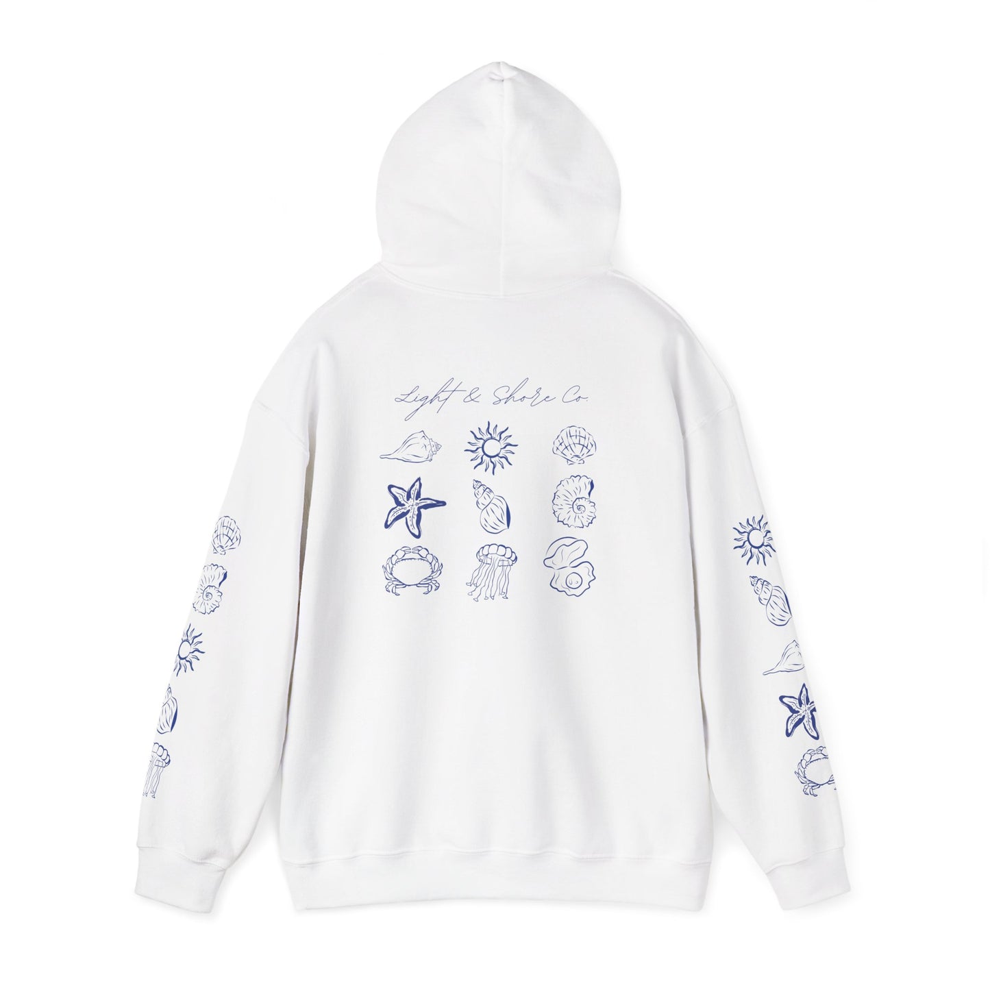 Coastal Vibes Hoodie - Unisex Heavy Blend Sweatshirt, Beach Style, Nature Lover Gift, Casual Wear, Summer Essentials, Surfer Fashion