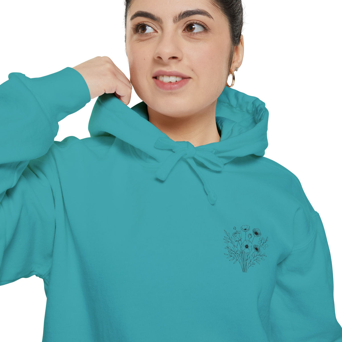 Floral Ephesians 4:32- Hoodie — "Be Kind and Compassionate" Comfort Colors Garment-Dyed Sweatshirt