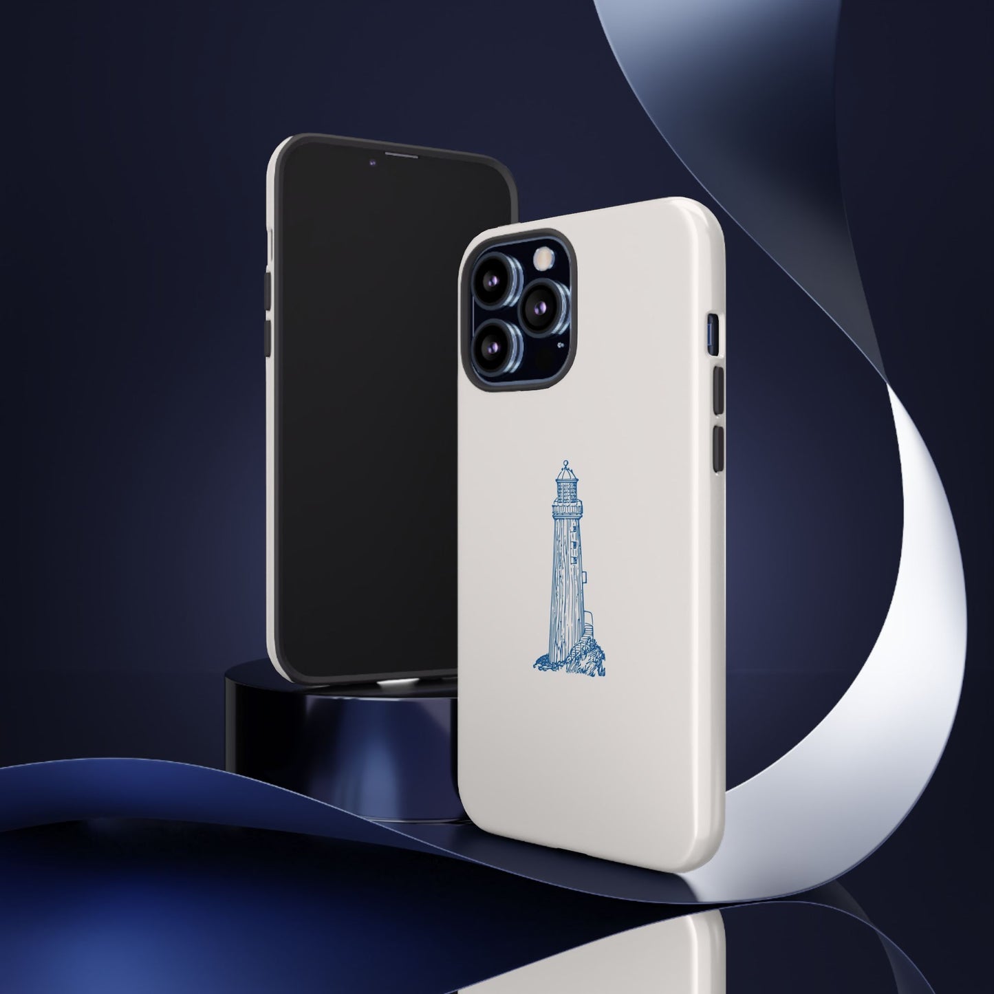 Coastal Lighthouse Phone Case - Tough iPhone & Samsung Cover, Beach Lover Gift, Nautical Decor, Unique Case for Ocean Enthusiasts