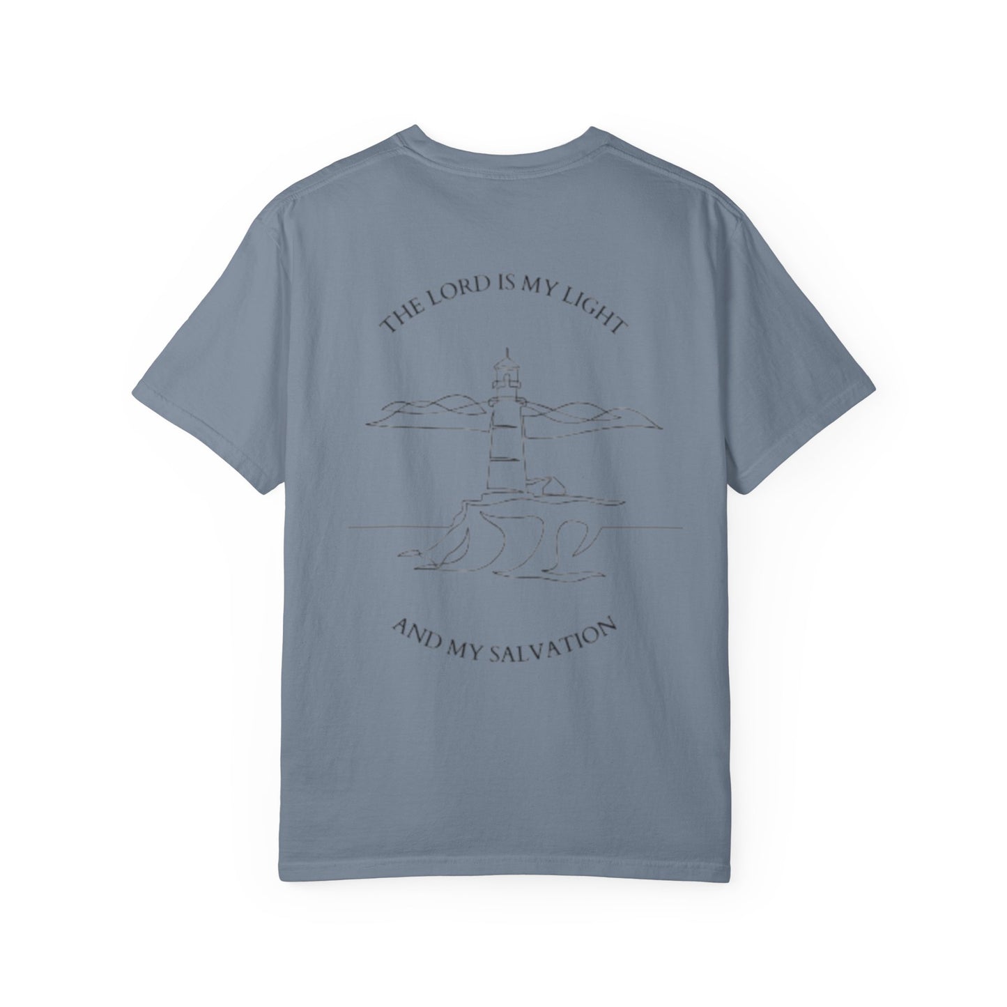 Lighthouse T-shirt, Oversized Tee, Cute Summer Top, Unisex Garment-Dyed Shirt, Coastal Graphic Tee
