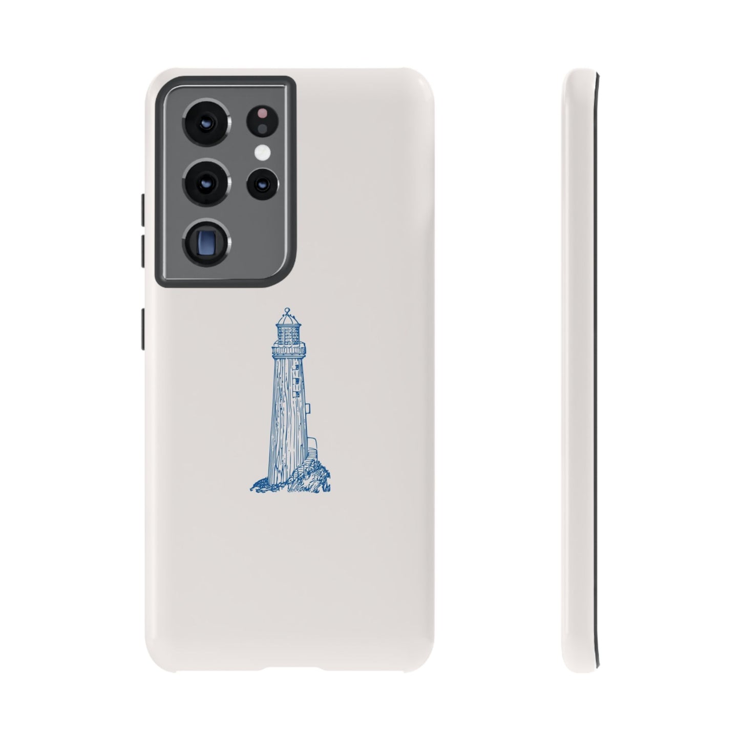 Coastal Lighthouse Phone Case - Tough iPhone & Samsung Cover, Beach Lover Gift, Nautical Decor, Unique Case for Ocean Enthusiasts