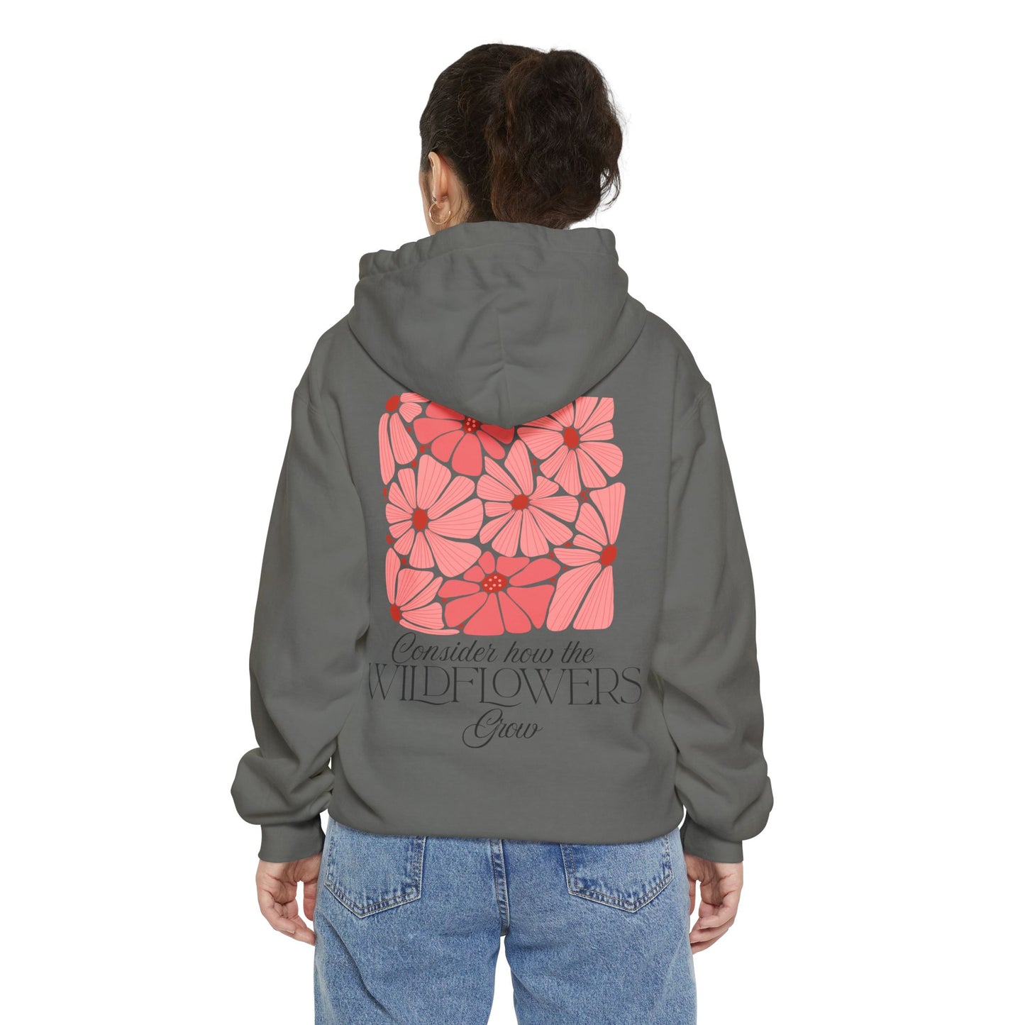 Luke 12:27 Hoodie, Christian Religious Sweatshirt, Inspirational Luke 12:27 Flower Design, Men Women Pullover, Religious Gift, Scripture