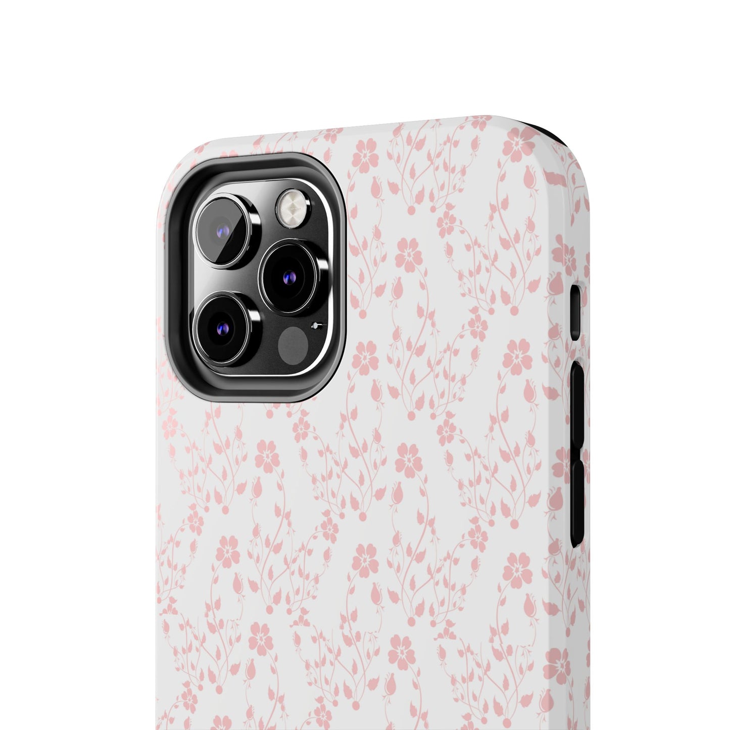 Pink Flower Cute Aesthetic Tough Phone Case, Floral Protective Cover, Girly Unique Smartphone Shell, Pretty Botanical Phone Accessory, Gifts