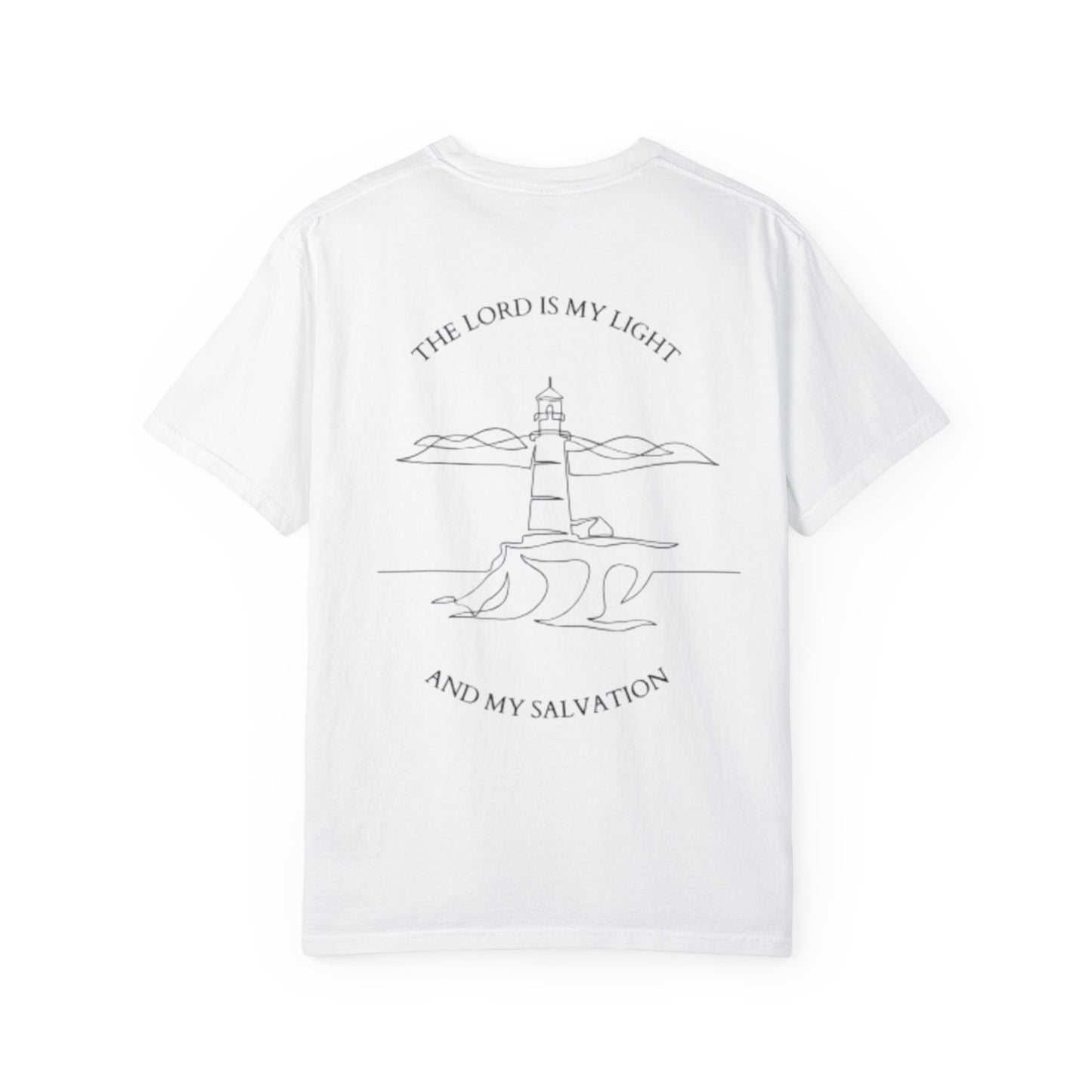Lighthouse T-shirt, Oversized Tee, Cute Summer Top, Unisex Garment-Dyed Shirt, Coastal Graphic Tee