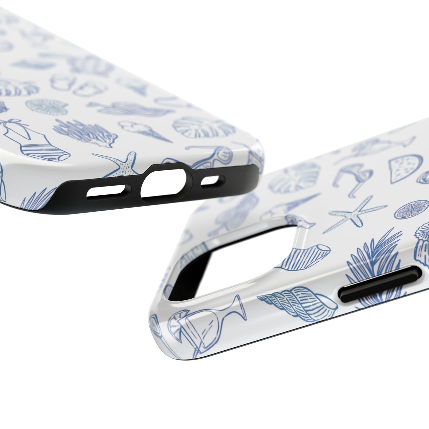 Beach Blue & White Tough Phone Case — Cute Summer Protective Phone Case