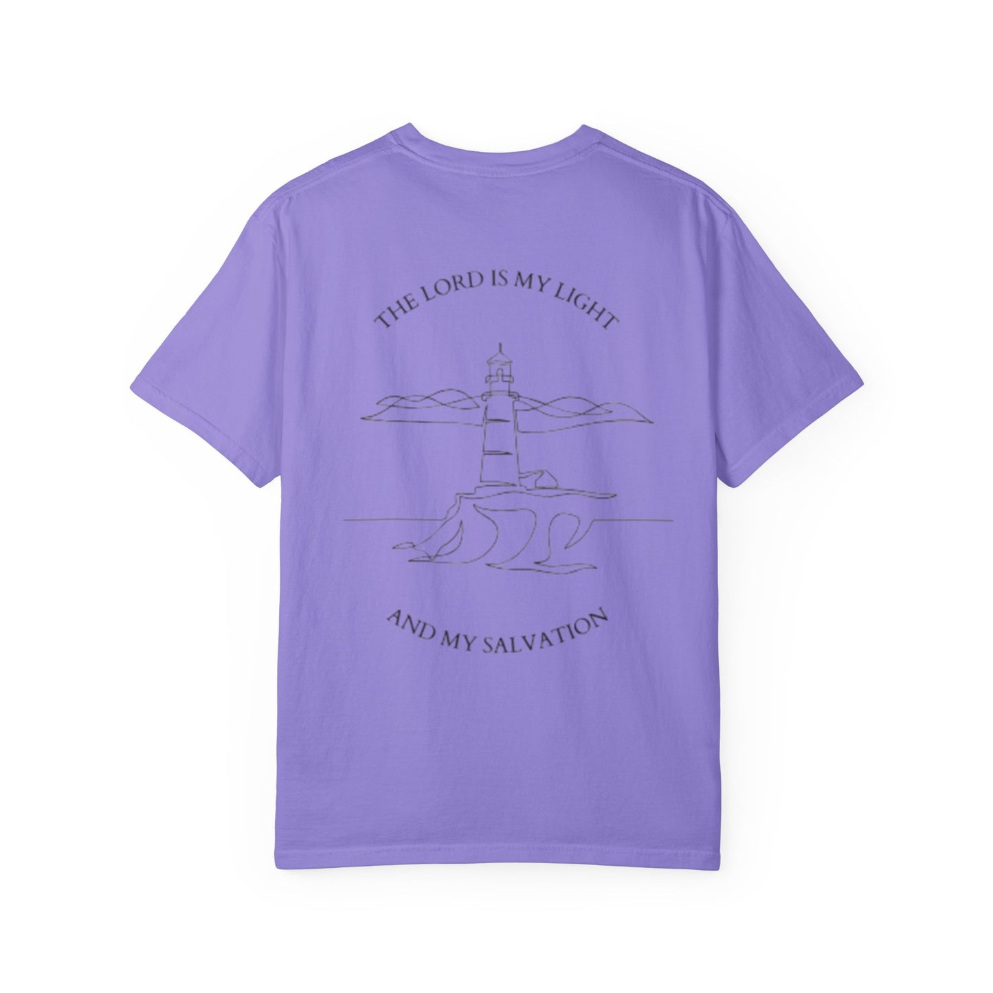 Lighthouse T-shirt, Oversized Tee, Cute Summer Top, Unisex Garment-Dyed Shirt, Coastal Graphic Tee