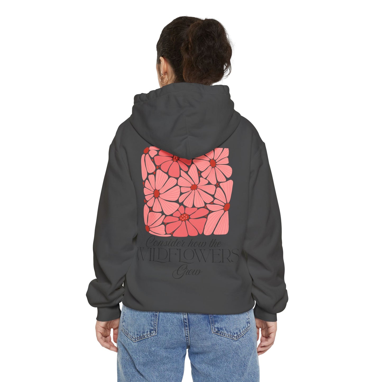 Luke 12:27 Hoodie, Christian Religious Sweatshirt, Inspirational Luke 12:27 Flower Design, Men Women Pullover, Religious Gift, Scripture