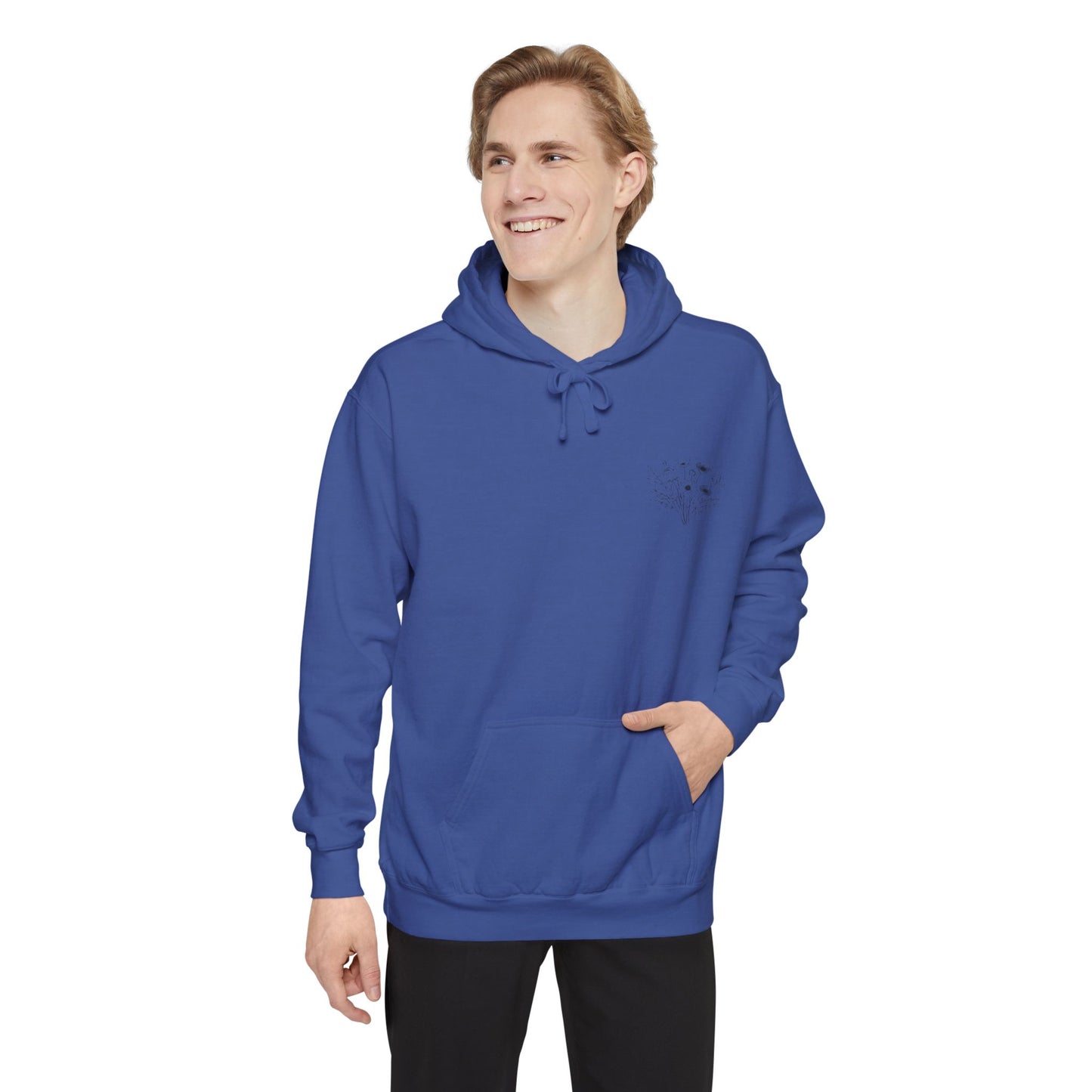 Floral Ephesians 4:32- Hoodie — "Be Kind and Compassionate" Comfort Colors Garment-Dyed Sweatshirt