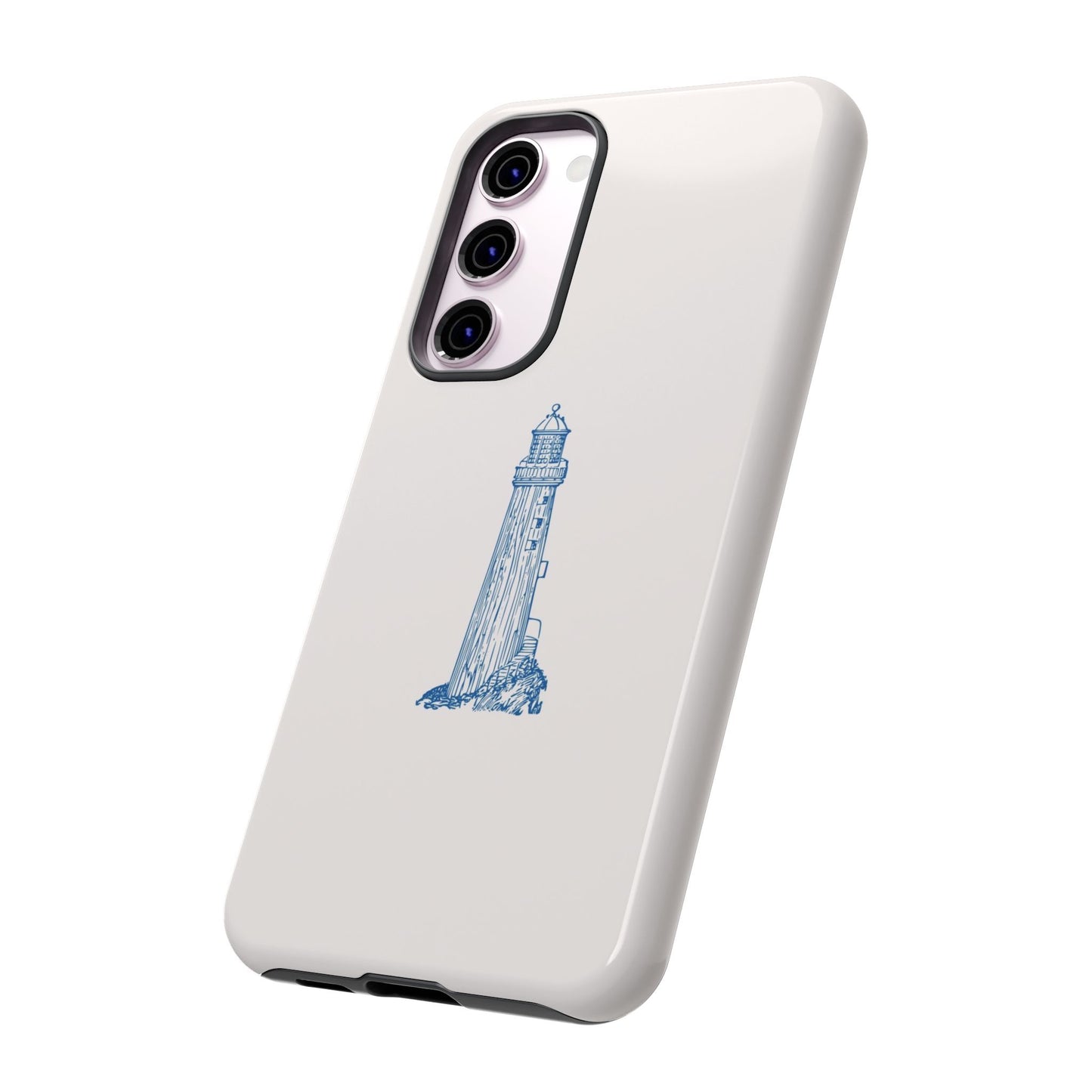 Coastal Lighthouse Phone Case - Tough iPhone & Samsung Cover, Beach Lover Gift, Nautical Decor, Unique Case for Ocean Enthusiasts
