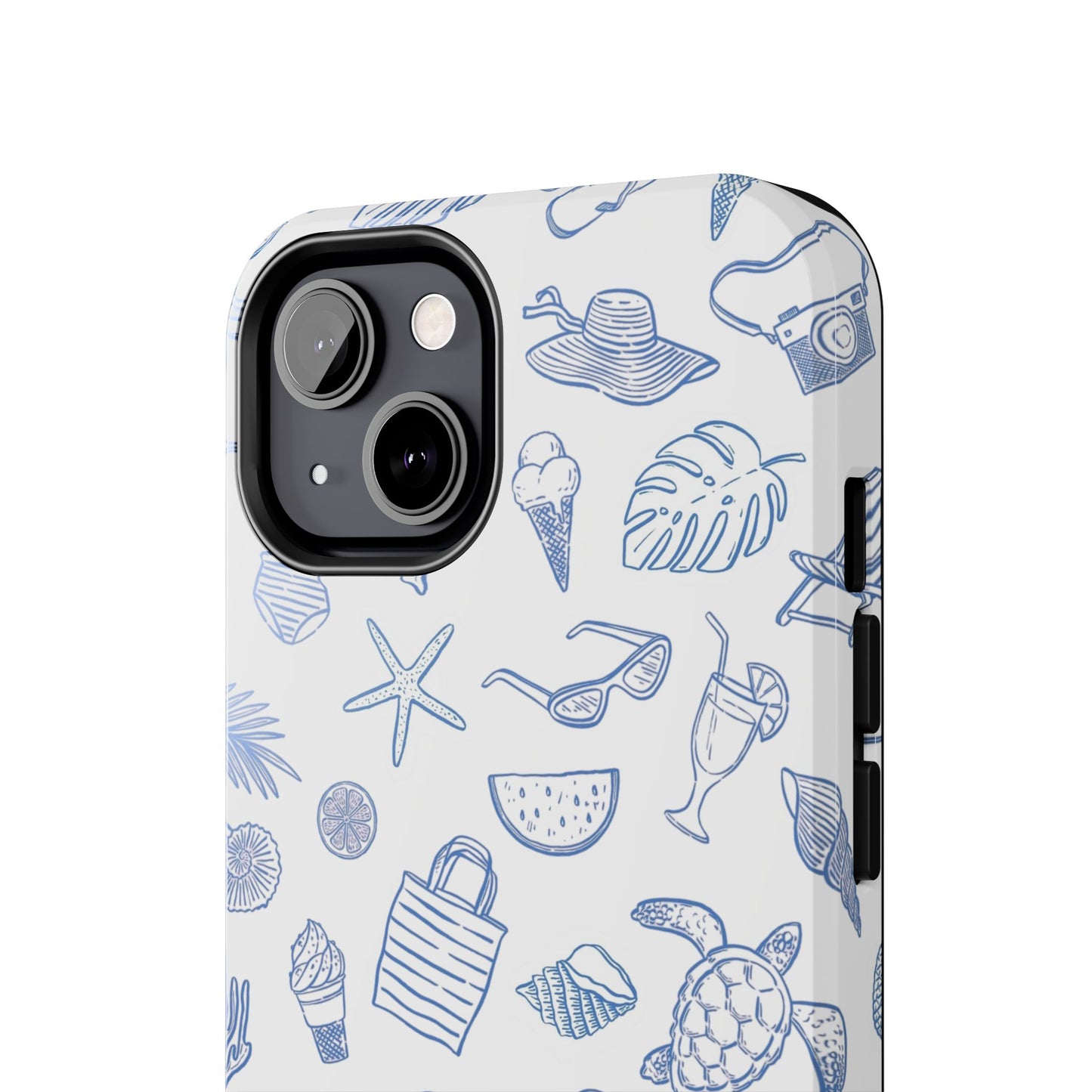 Beach Blue & White Tough Phone Case — Cute Summer Protective Phone Case