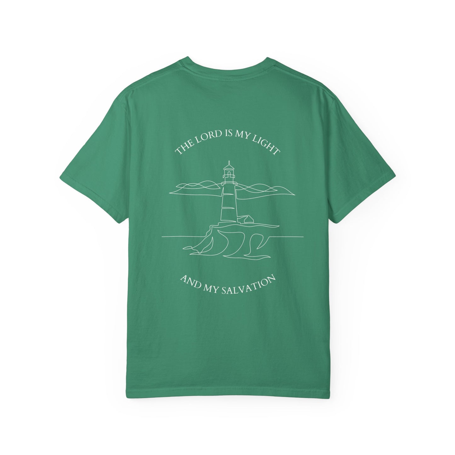 Lighthouse T-shirt, Oversized Tee, Cute Summer Top, Unisex Garment-Dyed Shirt, Coastal Graphic Tee