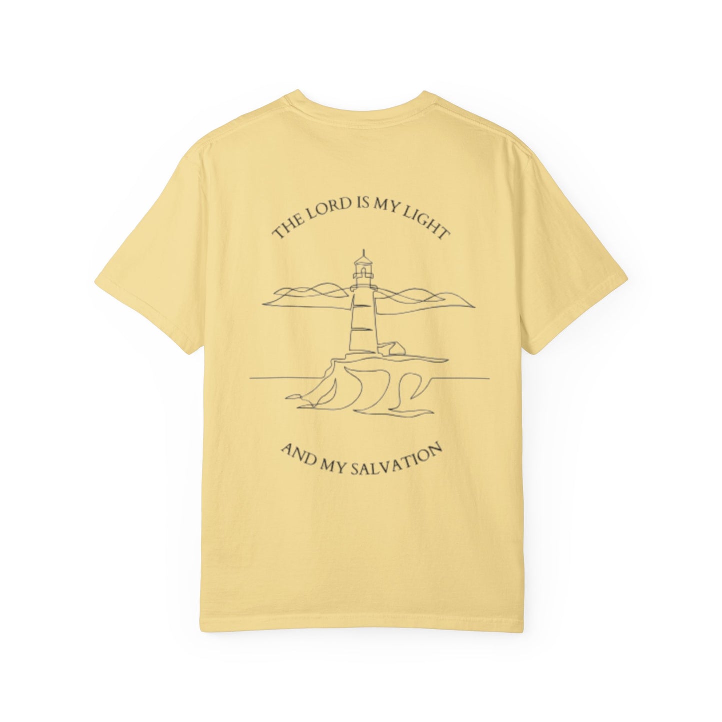 Lighthouse T-shirt, Oversized Tee, Cute Summer Top, Unisex Garment-Dyed Shirt, Coastal Graphic Tee