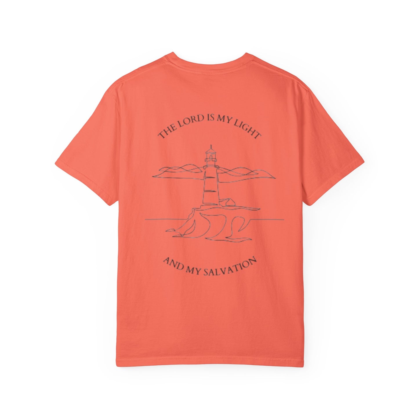 Lighthouse T-shirt, Oversized Tee, Cute Summer Top, Unisex Garment-Dyed Shirt, Coastal Graphic Tee