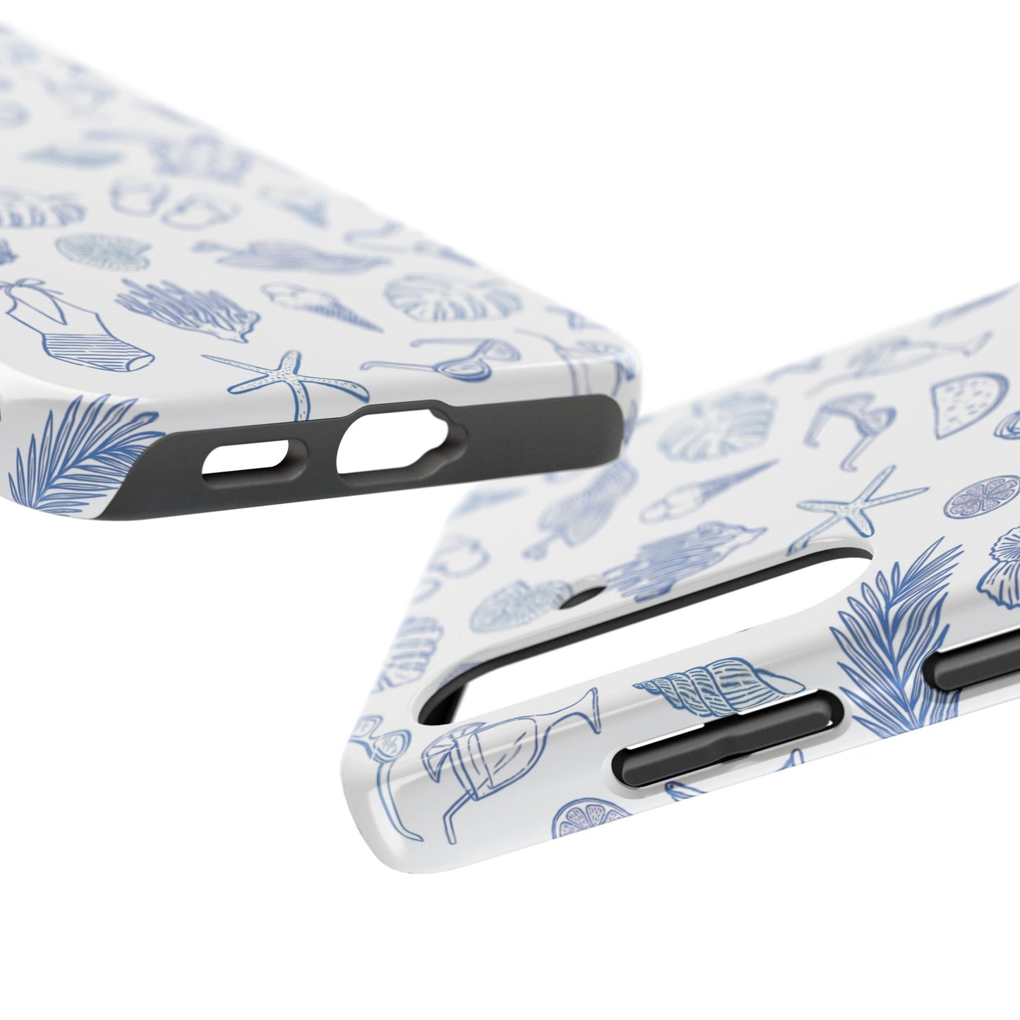 Beach Blue & White Tough Phone Case — Cute Summer Protective Phone Case