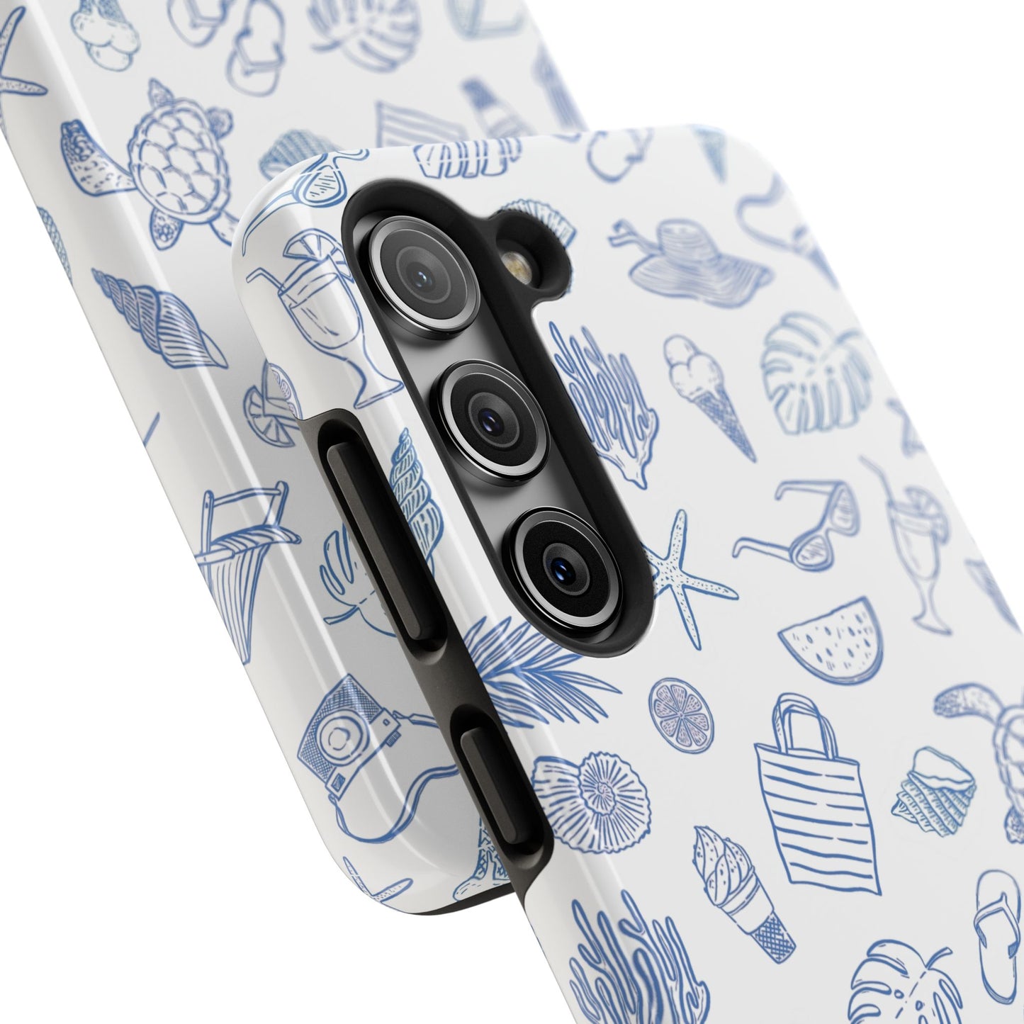 Beach Blue & White Tough Phone Case — Cute Summer Protective Phone Case