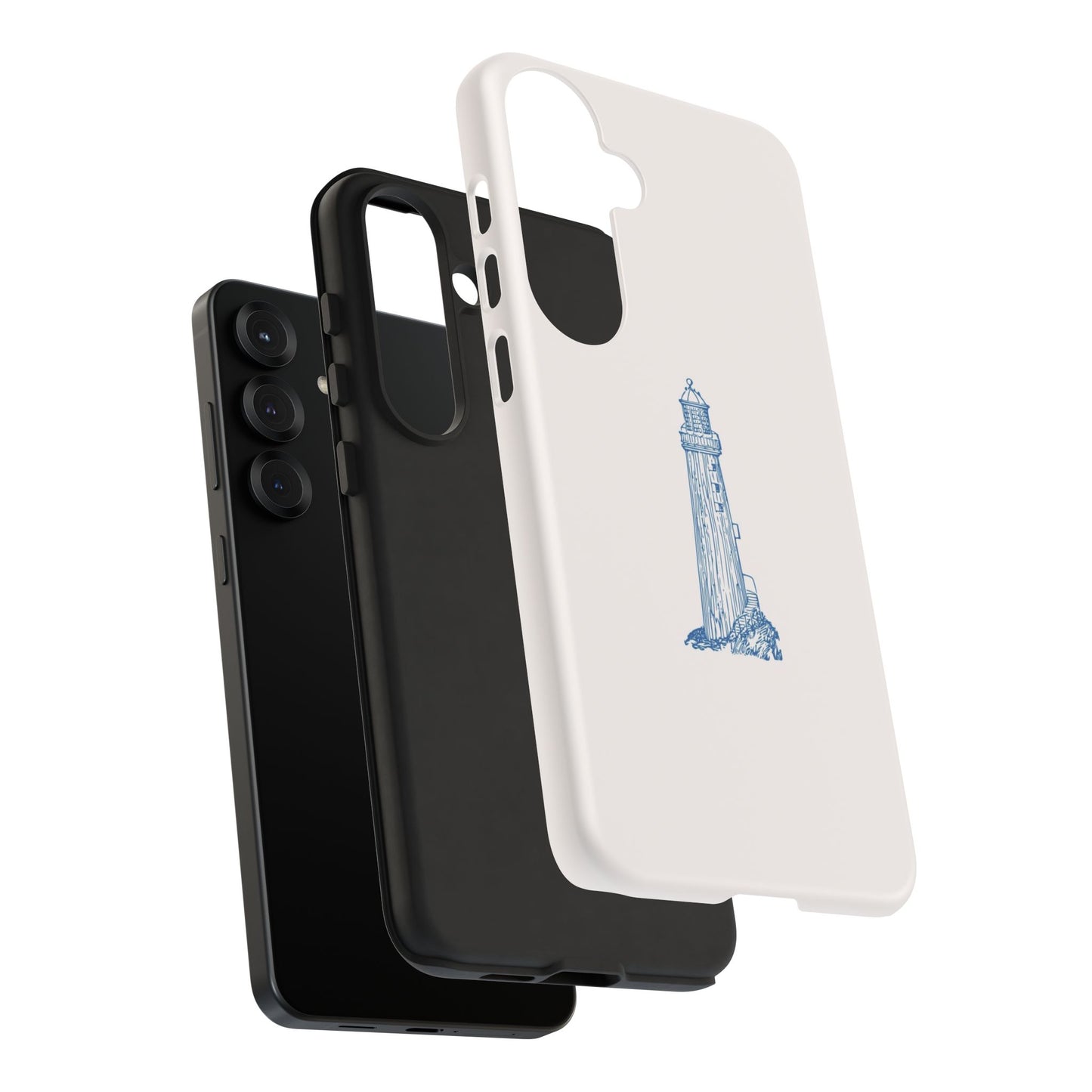 Coastal Lighthouse Phone Case - Tough iPhone & Samsung Cover, Beach Lover Gift, Nautical Decor, Unique Case for Ocean Enthusiasts