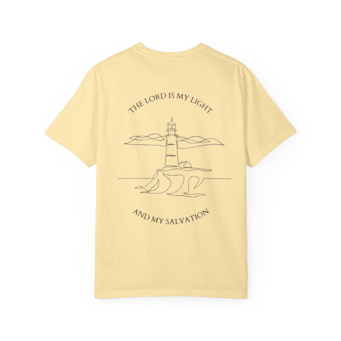 Lighthouse T-shirt, Oversized Tee, Cute Summer Top, Unisex Garment-Dyed Shirt, Coastal Graphic Tee
