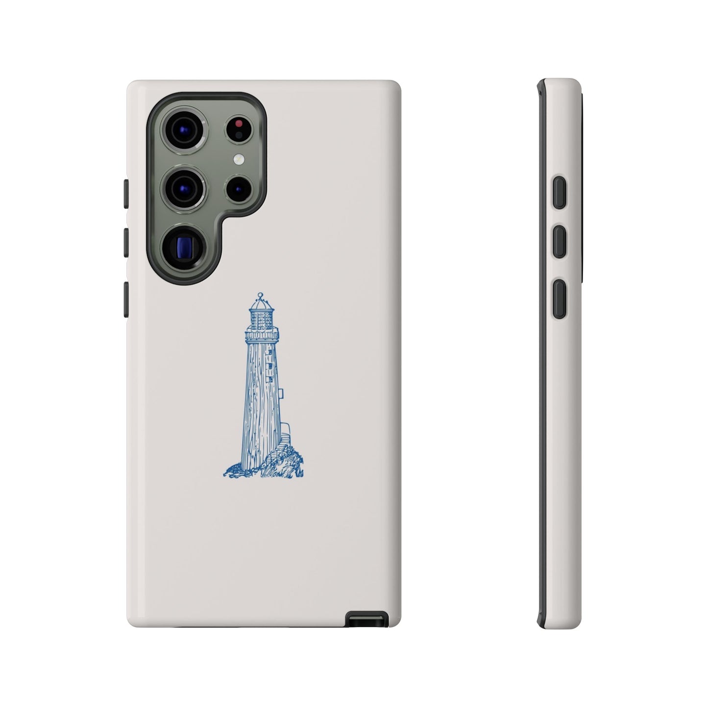 Coastal Lighthouse Phone Case - Tough iPhone & Samsung Cover, Beach Lover Gift, Nautical Decor, Unique Case for Ocean Enthusiasts